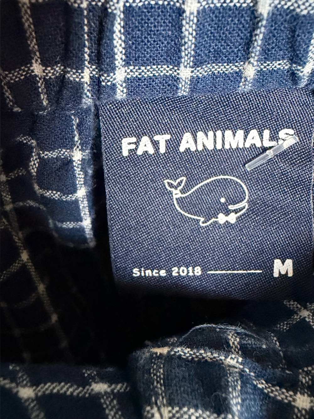 Fat Animals Button Up Navy Blue Short Sleeve Collared Tie Waist Dress Size M - Picture 5 of 7